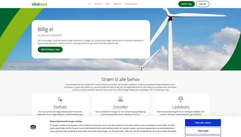 Vindstød hjemmeside 2026